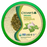 Cedar's Foods Topped Organic Pesto Hommus Perspective: Main