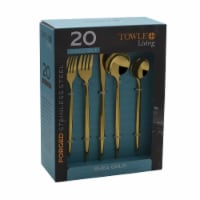 Towle Living Forged Shea Flatware Set - Gold Perspective: Main