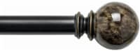 Springs Window Fashions Faux Marble Ball Curtain Rod - 66-120 Inch - Bronze Perspective: Main