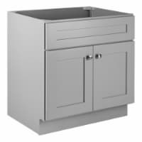 Brookings 30-Inch Unassembled Bathroom Wood Vanity Without Top in Gray