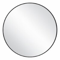 Kenna Round Decorative Glass Wall Accent Mirror with Black Frame 28-Inch