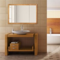 Richland 48-Inch Medicine Wood Cabinet in Nutmeg Oak