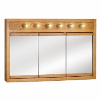 Richland 48-Inch Lighted Wood Medicine Cabinet in Nutmeg Oak