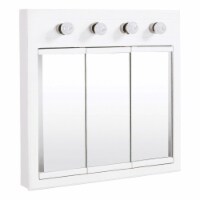 Concord 30-Inch Assembled Lighted Medicine Wood Cabinet in White Gloss