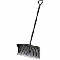 Suncast Deluxe Poly Steel Core Snow Pusher with Wear Strip - Gray Perspective: Main