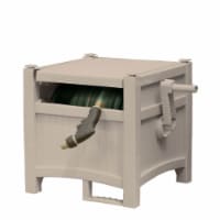 Suncast CPLPHH100D Hideaway 100' Resin Garden Hose Reel for 5/8 Hoses, Taupe