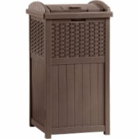 Suncast® Trashcan Hideaway Outdoor Garbage Waste Bin - Brown