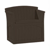 Suncast 31 Gallon Patio Seat Outdoor Storage and Bench Chair, Java | PB2600J