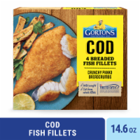 Gorton’s Breaded Fish Fillets, Wild Caught Cod with Crunchy Panko Breadcrumbs, Frozen Perspective: Main