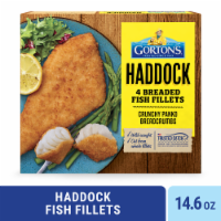 Gorton’s Breaded Fish Fillets Cut from Whole Fillets, Haddock, Crunchy Panko Breadcrumbs, Frozen Perspective: Main