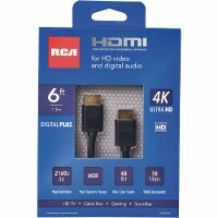 RCA 6 Ft. Black 4K Ultra HD Digital Plus HDMI Cable DH6HHE
