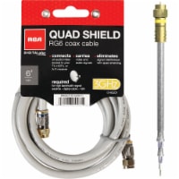 RCA 6 Ft. Gray Digital Plus Quad RG6 Coaxial Cable DH6QCE