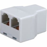 RCA White 2-Line Phone Splitter Jack TP270WHR
