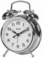 RCA Quartz Alarm Clock - Silver Perspective: Main