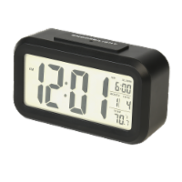 RCA Portable Alarm Clock - Black Perspective: Main