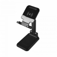 JENSEN Foldable Stand with Wireless Charging, Black JPQS20V
