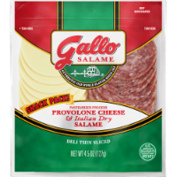 Gallo® Salame Deli Thin Sliced Provolone Cheese and Italian Dry Salame Snack Pack