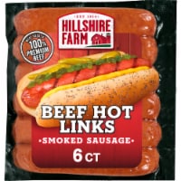 Hillshire Farm Beef Hot Links Smoked Sausage with Spicy Red Pepper Perspective: Main