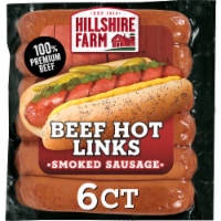 Hillshire Farm Beef Hot Links Smoked Sausage with Spicy Red Pepper Perspective: Main