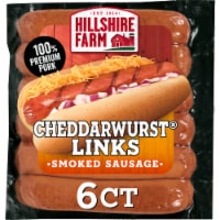 Hillshire Farm Cheddarwurst Links Smoked Sausage with Wisconsin Cheese Perspective: Main