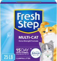 Fresh Step Multi-Cat Extra Strength Scented Litter with Febreze Clumping Cat Litter