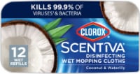 Clorox Scentiva Disinfecting Pacific Breeze and Coconut Wet Mopping Cloths