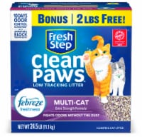 Fresh Step Clean Paws Multi-Cat Scented Clumping Cat Litter, 22.5 lbs.. 3  Pack