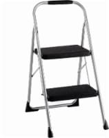 Cosco Big Step 2-Step Folding Step Stool - Platinum/Black Perspective: Main