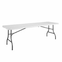 Cosco 6028601 30 x 96 in. Casual Rectangular Folding Buffet Table, White