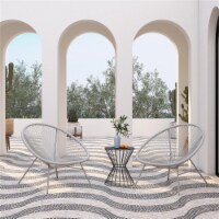 CosmoLiving by Cosmopolitan Avo Modern XL Lounge Chairs (2) in Light Gray