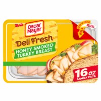 Oscar Mayer Deli Fresh Honey Smoked Turkey Breast Thin Sliced Lunchmeat Perspective: Main