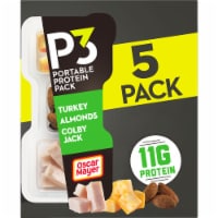 P3 Portable Protein with Turkey Almonds & Colby Jack Cheese Snack Pack Perspective: Main