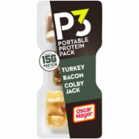 P3 Portable Protein Snack Pack with Turkey Bacon & Colby Jack Cheese