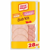 Oscar Mayer Sub Kit with Honey Ham & Honey Smoked Turkey Sliced Deli Lunch Meat Variety Pack Perspective: Main