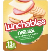 Lunchables Natural Uncured Ham & Cheddar Cheese Snack Kit with Crackers & Vanilla Creme Cookies Perspective: Main