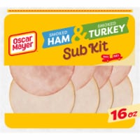 Oscar Mayer Sub Kit with Ham & Turkey Sliced Deli Lunch Meat Variety Pack