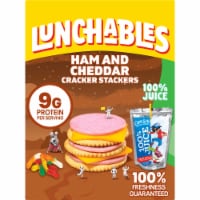 Lunchables Ham & Cheddar Cracker Stackers with Capri Sun Fruit Punch & Gummy Worms