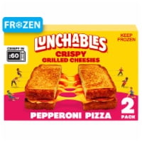 Lunchables Crispy Grilled Cheesies, Pepperoni Pizza Sandwiches, 2 Pack, Box Perspective: Main