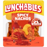 Lunchables Spicy Nachos with Chili Lime Flavored Tortilla Chips, Cheese Dip & Salsa Snack Kit, Tray Perspective: Main