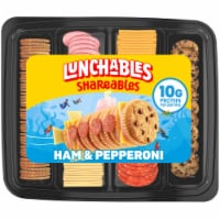 Lunchables Ham & Pepperoni with Cheddar & Mozzarella Cheese Crackers & Chocolate Chip Cookies Kit Perspective: Main