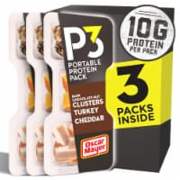 P3 Portable Protein Pack with Turkey Dark Chocolate Nut Clusters & Cheddar Cheese Perspective: Main