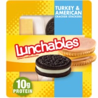 Lunchables Turkey & American Cheese Cracker Stackers Snack Kit with Chocolate Sandwich Cookies