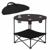 Preferred Nation P7384.BLK 2-Tier Folding Table, Black