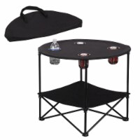 Preferred Nation P7384.BLK 2-Tier Folding Table, Black