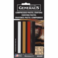 General Pencil Compressed Pastel Chalk Set, 4-Colors, Traditional Colors