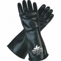 Mcr Safety Chemical Gloves,L,14 in. L,Blk,Butyl,PR CP25L
