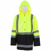 MCR SAFETY Luminator® Class 3 Hi-Vis Lightweight Rain Jacket Green - 508SJ Hi/Vis Green