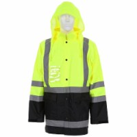 MCR SAFETY Luminator® Class 3 Hi-Vis Lightweight Rain Jacket Green - 508SJ Hi/Vis Green