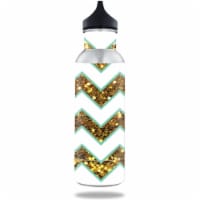 MightySkins BOKE12ST-Glitzy Chevron Skin for 12 oz Standard Keeper Bottle - Glitzy Chevron