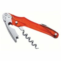 Farfalli FAR0104TRRED Syncro Double Axis Waiters Corkscrew- Red Transparent